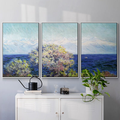 Highland Dunes At Cap D'Antibes, Mistral Wind, 1888 Framed On Canvas 3 Pieces Painting