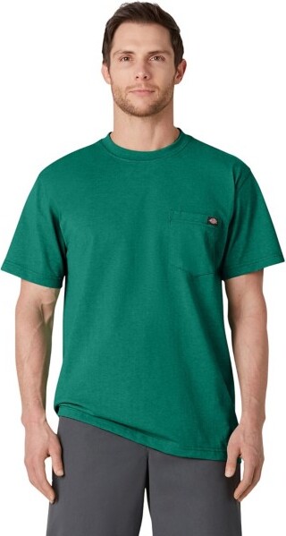 Men's Dickies Heavyweight Pocket T-Shirt Large Green Heather