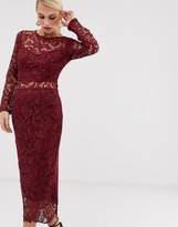 Thumbnail for your product : AX Paris lace long sleeve midi dress