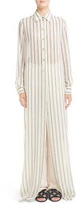 Lanvin Women's Stripe Silk Georgette Maxi Dress