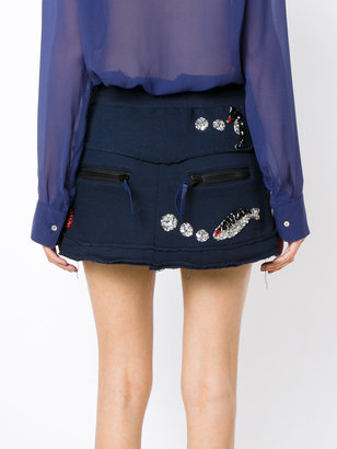 Andrea Bogosian embroidered track skirt