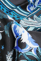 Thumbnail for your product : Roberto Cavalli Galaxy Garden printed silk scarf
