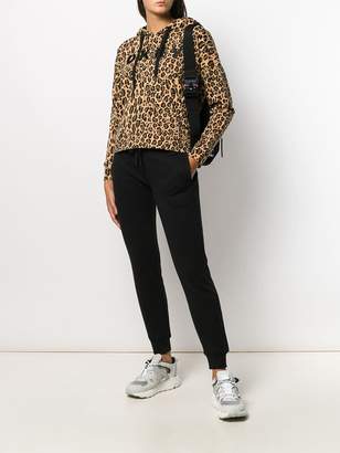DKNY Leopard logo track pants