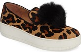 Thumbnail for your product : Linea Paolo Sammy II Genuine Calf Hair Platform Sneaker with Genuine Rabbit Fur Trim