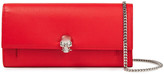 Thumbnail for your product : Alexander McQueen Skull Embellished Pebbled-leather Continental Wallet