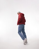 Thumbnail for your product : Topman liner jacket with hood in burgundy