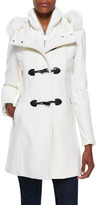 Thumbnail for your product : BCBGMAXAZRIA Toggle Coat with Fur Hood