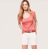 Thumbnail for your product : LOFT Linen Shirred Tee