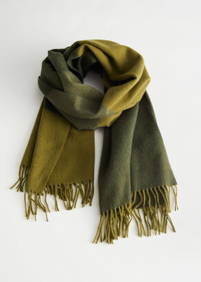 And other stories Tonal Colour Block Wool Scarf