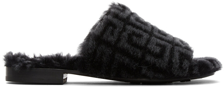 Givenchy Fur Slides - ShopStyle