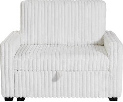 Living Room Sofa And Seat With Storage Box ,For Bedroom, Office, Large-White -Armrest