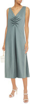 Thumbnail for your product : Vince Ruched Satin-crepe Midi Dress