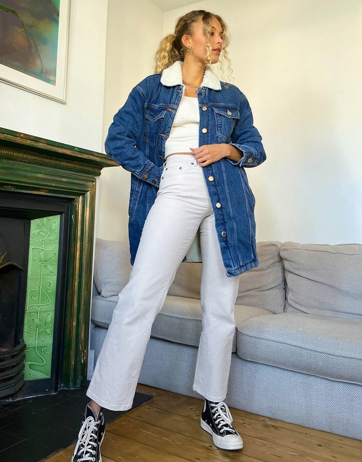 only oversized denim jacket