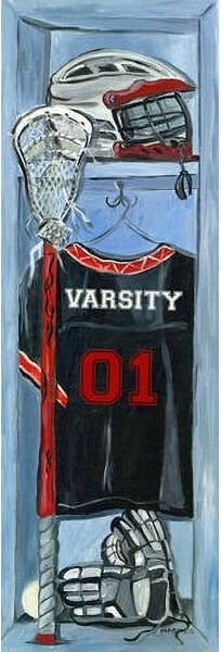 Oopsy Daisy Fine Art For Kids OopsyDaisy'sLacrosseLockerCanvasWallArt-Size12x36