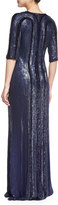Thumbnail for your product : Jenny Packham Allover Beaded Column Gown