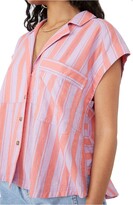 Thumbnail for your product : Free People Play It Cool Stripe Button-Up Top