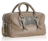 Thumbnail for your product : Prada slate leather plated boston bag
