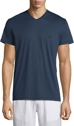 Vilebrequin V-Neck Short-Sleeve Jersey T-Shirt, Navy
