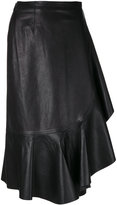 Helmut Lang - pleated trim skirt - women - Peau d'agneau - XS