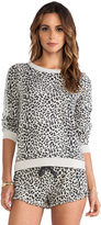 Thumbnail for your product : Chaser Reverse Animal Print Pullover