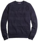 Thumbnail for your product : Brooks Brothers Cotton Cashmere Crewneck Tonal Stripe Sweater