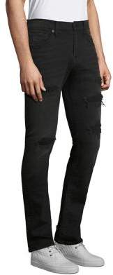 7 For All Mankind Straight-Fit Distressed Jeans