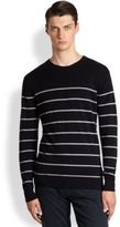 Thumbnail for your product : Theory Osman Striped Cotton and Cashmere Sweater