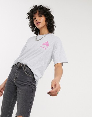 ASOS DESIGN relaxed t-shirt in ice marl with insight comic book print