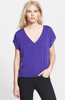 Thumbnail for your product : Milly Seamed V-Neck Top