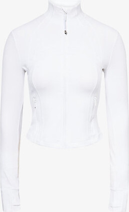 Lululemon Womens White Define Nulu™ Cropped Stretch-Woven Jacket 14