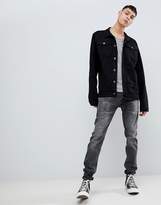 Thumbnail for your product : Reclaimed Vintage Inspired Oversized Denim Jacket in Black