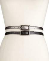 Thumbnail for your product : INC International Concepts 2-for-1 Croc and Pewter Skinny Belts, Created for Macy's