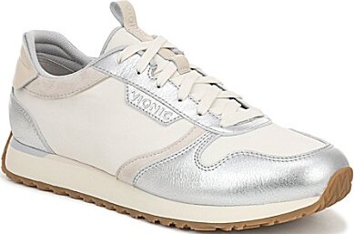 Vionic Monarch Court Inspired Mixed Material Lace Up Sneakers