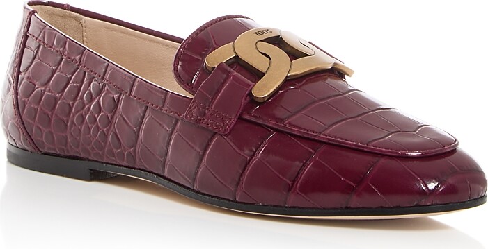 Tod's Women's Kate Embossed Loafers ShopStyle
