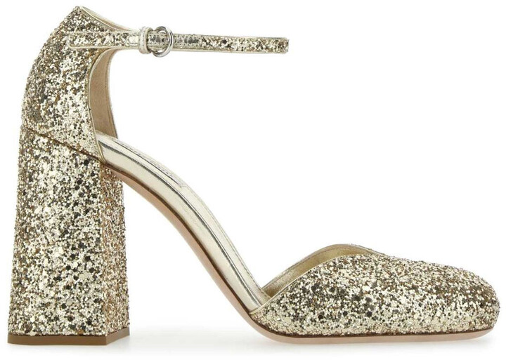 Gold Glitter Pump | Shop the world's largest collection of fashion |  ShopStyle