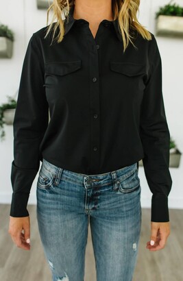 Lysse Brinkley Button Down Shirt in Black