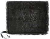 Thumbnail for your product : Stella McCartney black faux snakeskin velour 'Falabella' shoulder bag