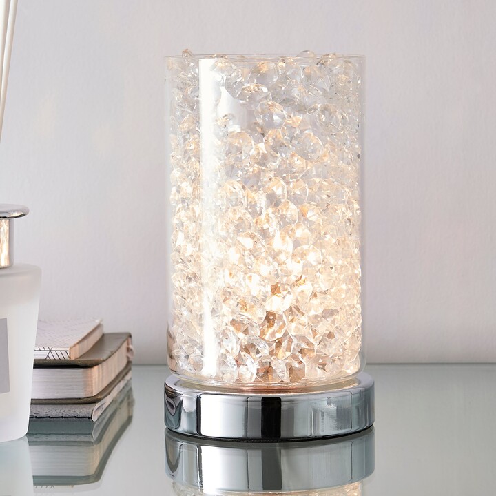 Dunelm Adela Pad Chrome Touch Dimmable Table Lamp Chrome ShopStyle