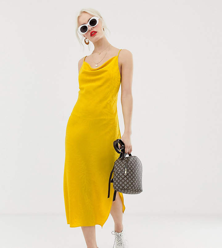 new look cowl midi dress