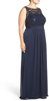 Thumbnail for your product : Adrianna Papell Plus Size Women's Sequin Mesh & Tulle A-Line Gown