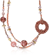 Thumbnail for your product : Antica Murrina Veneziana Avant Gard 2 Pink Murano Glass Long Necklace