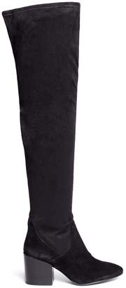 Ash 'Elisa' stretch faux suede thigh high boots