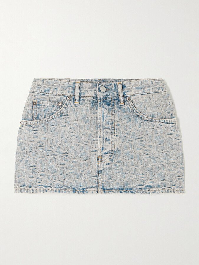 Acne Studios Denim-jacquard Mini Skirt - Blue