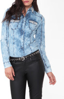 Thumbnail for your product : Forever 21 Embellished Mineral Wash Shirt