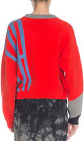 Thumbnail for your product : Proenza Schouler PSWL Knit Logo Colorblock Crewneck Pullover Sweater