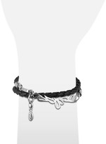 Thumbnail for your product : Sho London Mari Friendship - Sterling Silver & Leather Double Bracelet