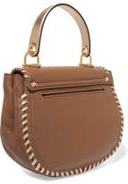 Thumbnail for your product : MICHAEL Michael Kors Metallic Leather-Trimmed Textured-Leather Shoulder Bag