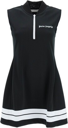 【関税&送料込】Palm Angels Mini Dress Jielayou Women's Summer Dresses Casual Scoop Neck Drop Waist