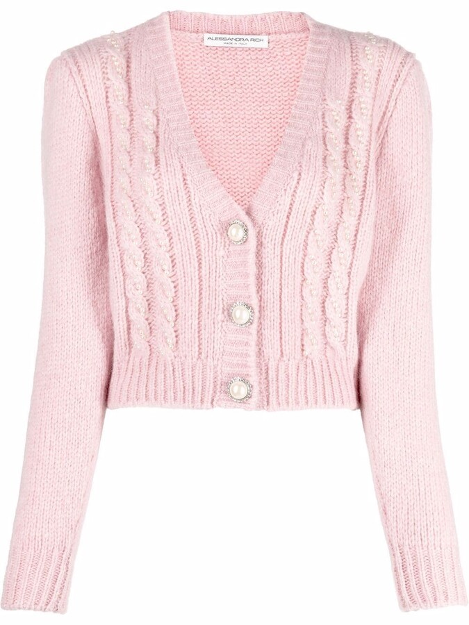 Pink Cropped Cardigan | Shop the world's largest collection of 