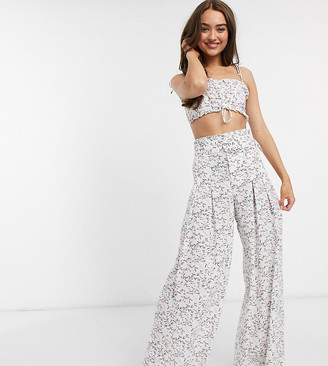 Sisters Of The Tribe Petite wide leg pants in floral co-ord